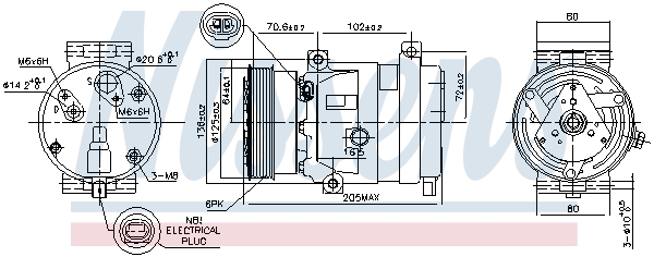 Nissens Airco compressor 89218