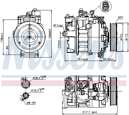 Nissens Airco compressor 89223