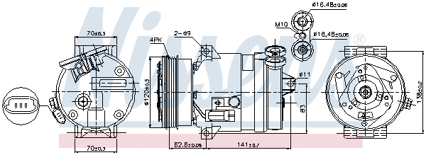 Nissens Airco compressor 89258