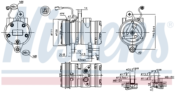 Nissens Airco compressor 89261