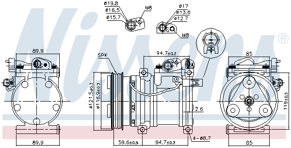 Nissens Airco compressor 89294