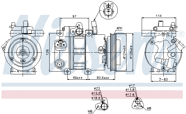 Nissens Airco compressor 89296