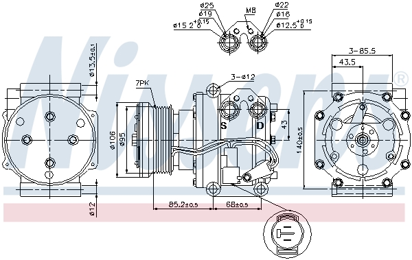 Nissens Airco compressor 89331