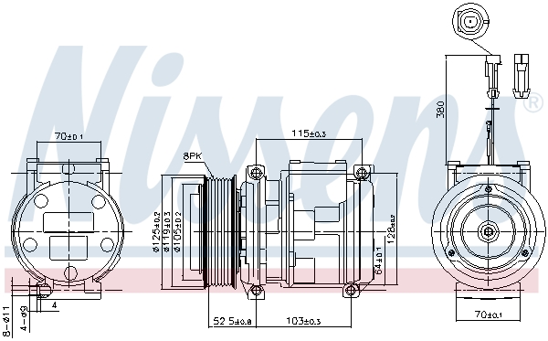 Nissens Airco compressor 89355