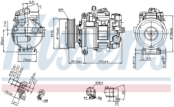 Nissens Airco compressor 89384