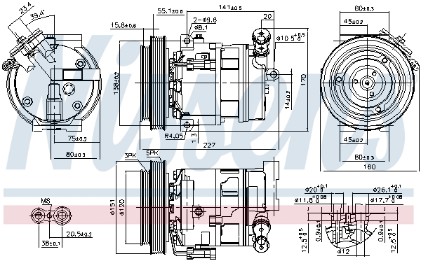Nissens Airco compressor 89396