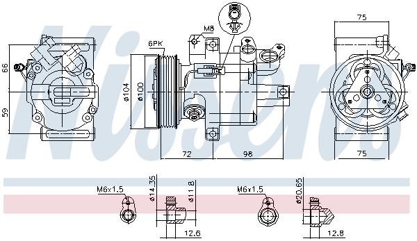 Nissens Airco compressor 89399