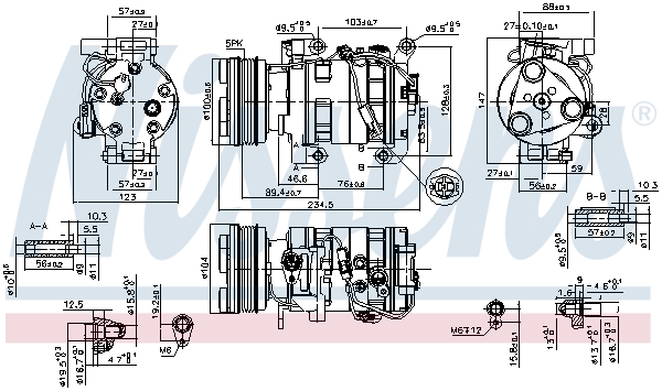Nissens Airco compressor 89550