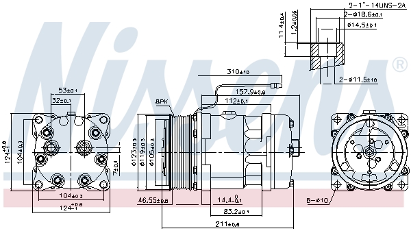 Nissens Airco compressor 89857