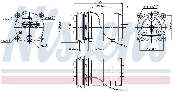 Nissens Airco compressor 899914