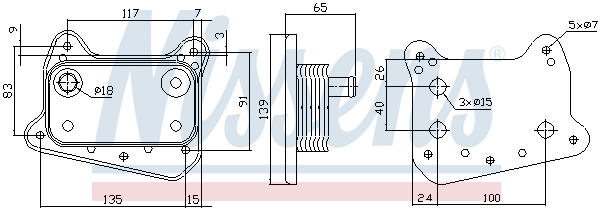 Nissens Oliekoeler motorolie 90581