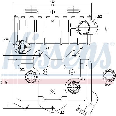 Nissens Oliekoeler motorolie 90582
