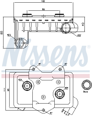 Nissens Oliekoeler motorolie 90597