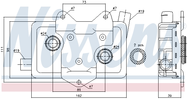 Nissens Oliekoeler motorolie 90618