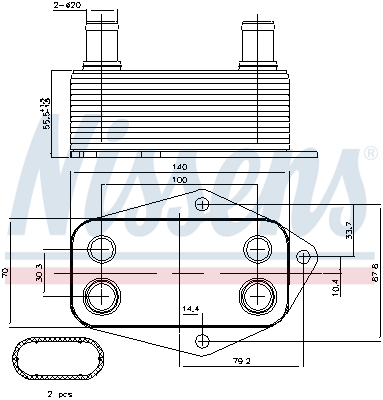 Nissens Oliekoeler motorolie 90675