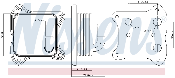 Nissens Oliekoeler motorolie 90680