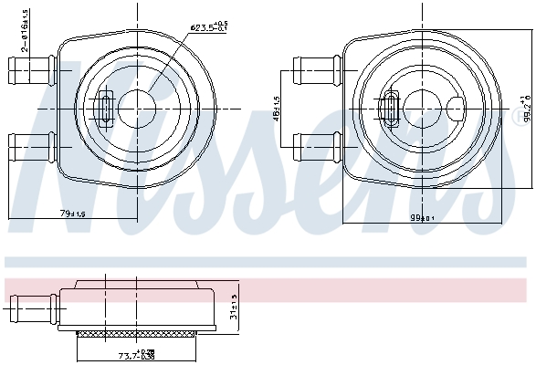 Nissens Oliekoeler motorolie 90704