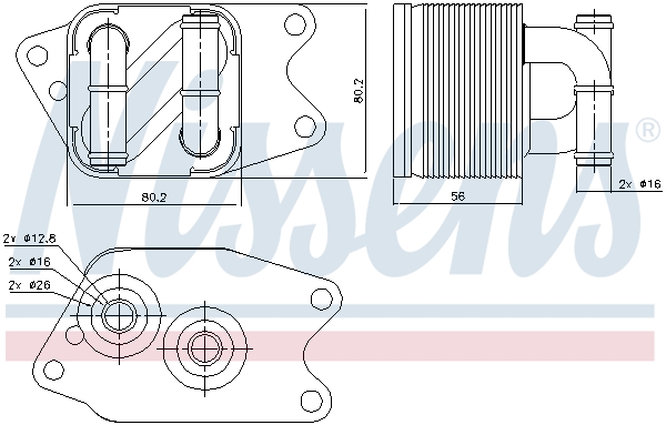 Nissens Oliekoeler motorolie 90733