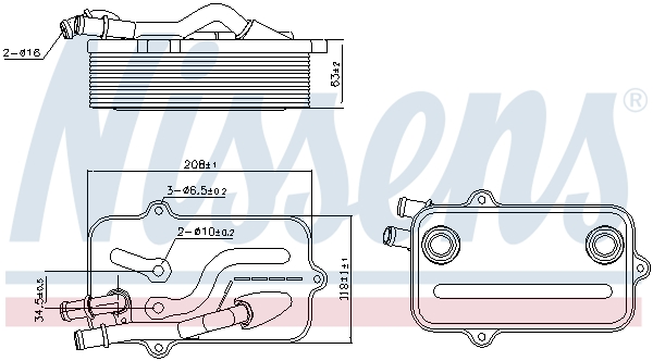 Nissens Oliekoeler motorolie 90782