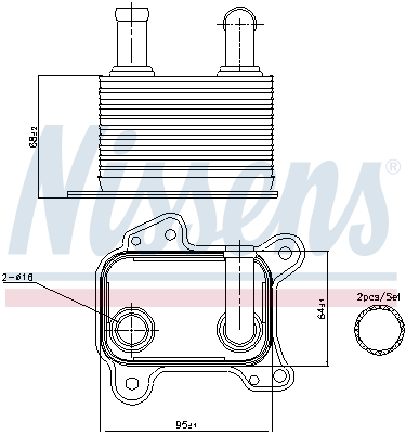 Nissens Oliekoeler motorolie 90825