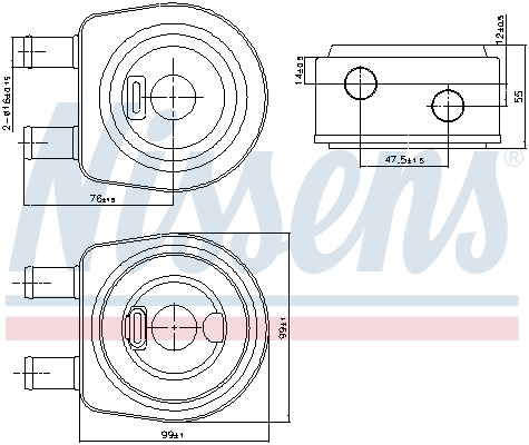 Nissens Oliekoeler motorolie 90850