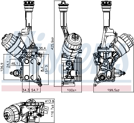 Nissens Oliekoeler motorolie 90928
