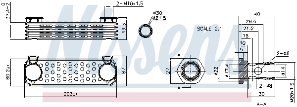 Nissens Oliekoeler motorolie 90997