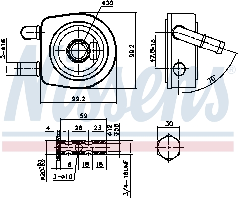 Nissens Oliekoeler motorolie 91102