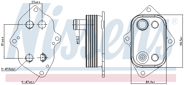 Nissens Oliekoeler motorolie 91103