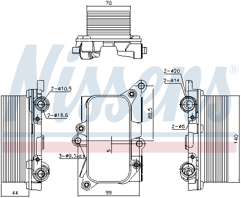 Nissens Oliekoeler motorolie 91226