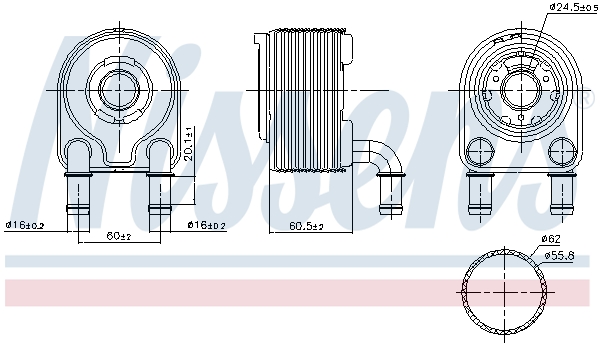 Nissens Oliekoeler motorolie 91249