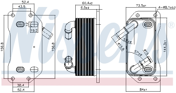 Oliekoeler motorolie Nissens 91254