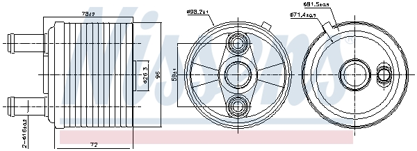 Oliekoeler motorolie Nissens 91267