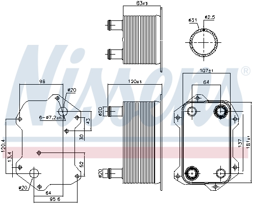 Nissens Oliekoeler motorolie 91269