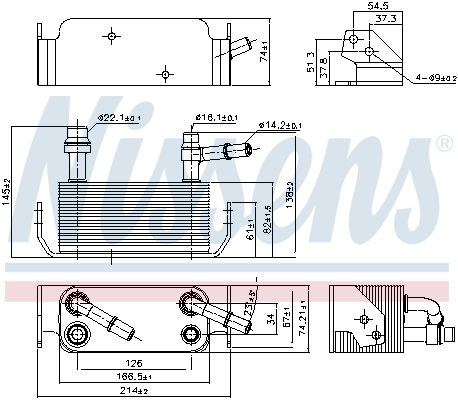 Nissens Oliekoeler motorolie 91280