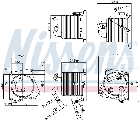 Nissens Oliekoeler motorolie 91293