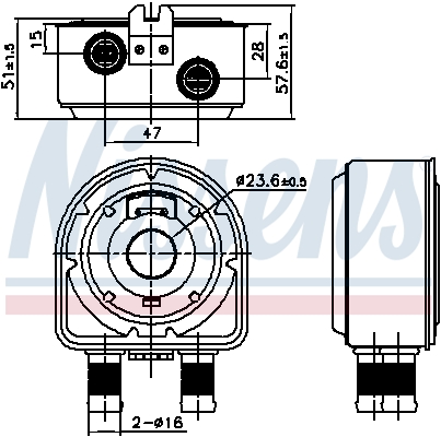 Nissens Oliekoeler motorolie 91295