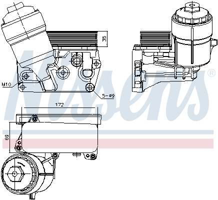 Oliekoeler motorolie Nissens 91310