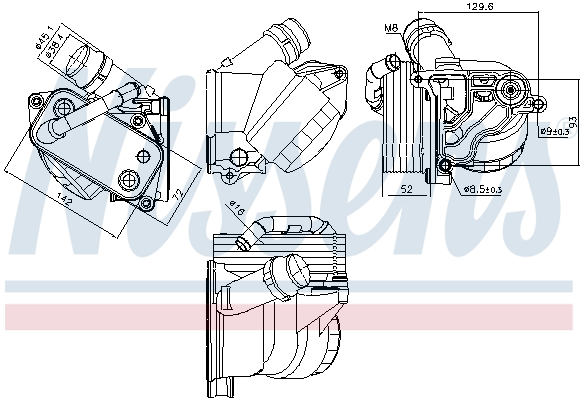 Oliekoeler motorolie Nissens 91322