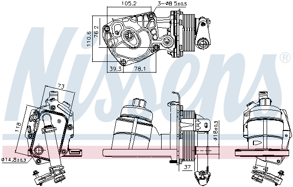 Nissens Oliekoeler motorolie 91325