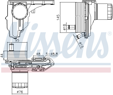 Oliekoeler motorolie Nissens 91329