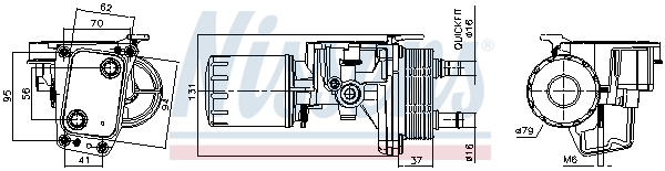 Oliekoeler motorolie Nissens 91337