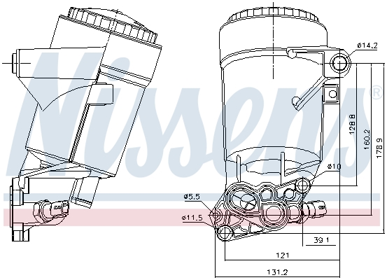 Oliekoeler motorolie Nissens 91338