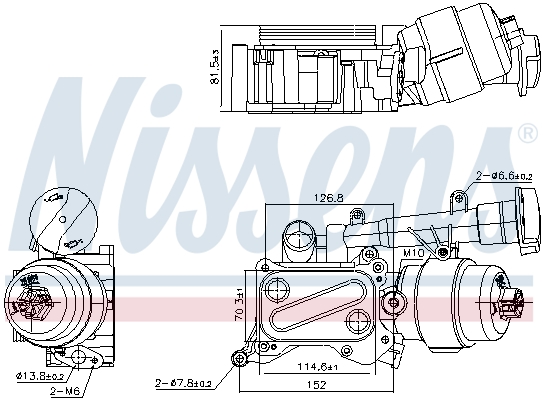 Oliekoeler motorolie Nissens 91346