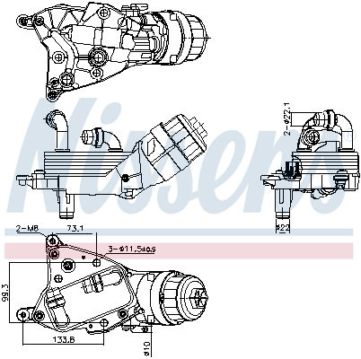 Oliekoeler motorolie Nissens 91349