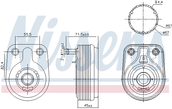 Nissens Oliekoeler motorolie 91372