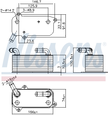 Oliekoeler motorolie Nissens 91389