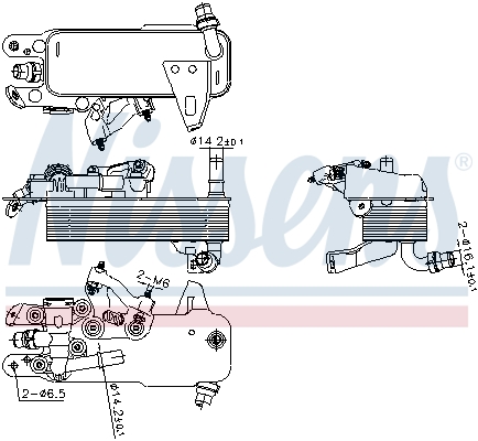 Oliekoeler motorolie Nissens 91480