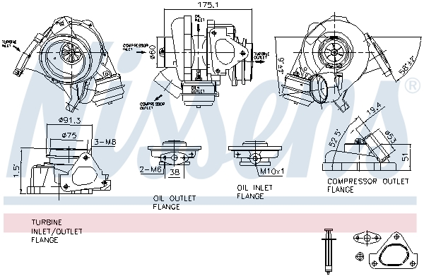 Turbolader Nissens 93105