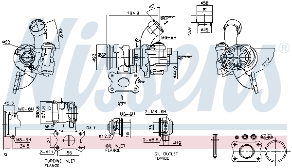 Turbocharger Nissens 93325